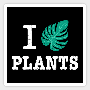 I Love Plants - leaf design Magnet